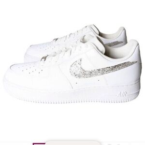 NWOB NIKE Air Force 1 Low Customised 'Swarovski' Sneakers Size 12